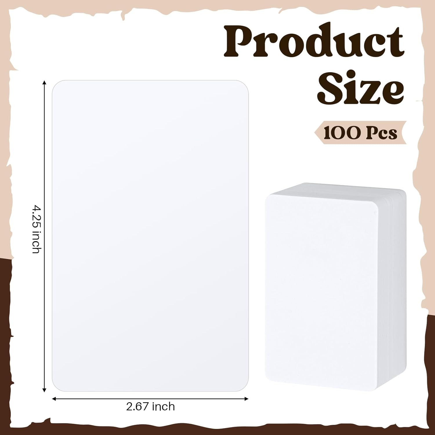 100 Pieces Tall Trading Card Dividers, Plastic 2.7 X 4.2 Inch