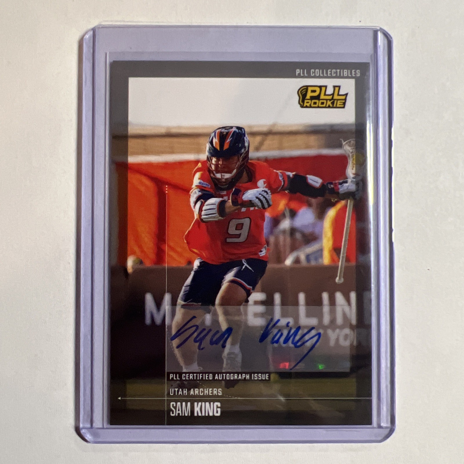 Sam King 2025 Premier Lacrosse League PLL Fieldside II Auto RC #43