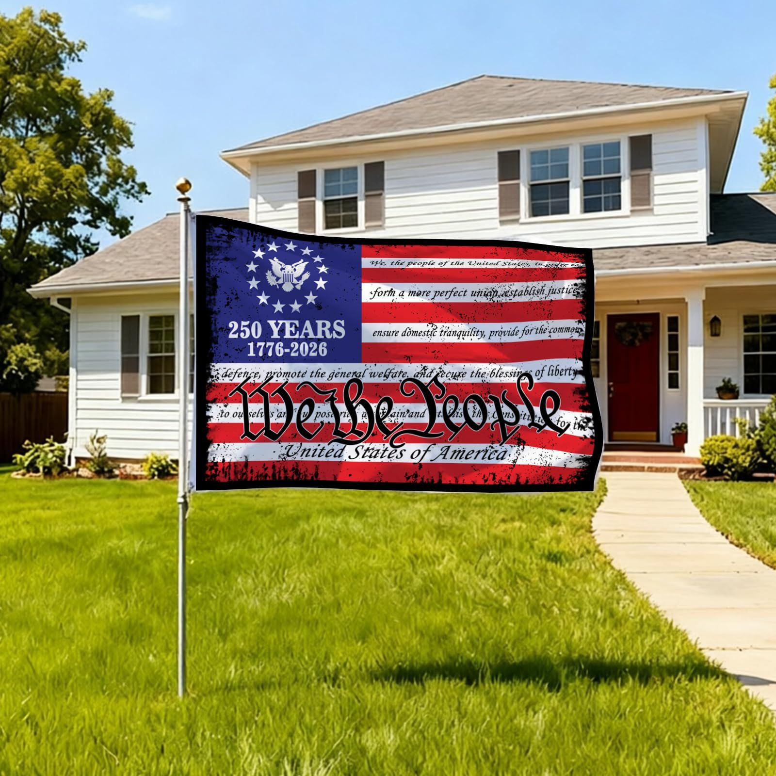 3x5FT Flag USA 250 Anniversary Commemorative FLAG-We the People Multicolor