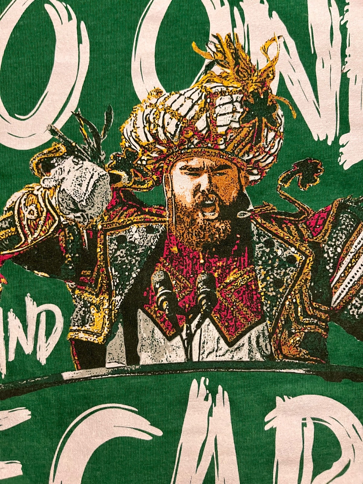 Men’s Jason Kelce No One Like Us We Don’t Care Green T-Shirt Size M