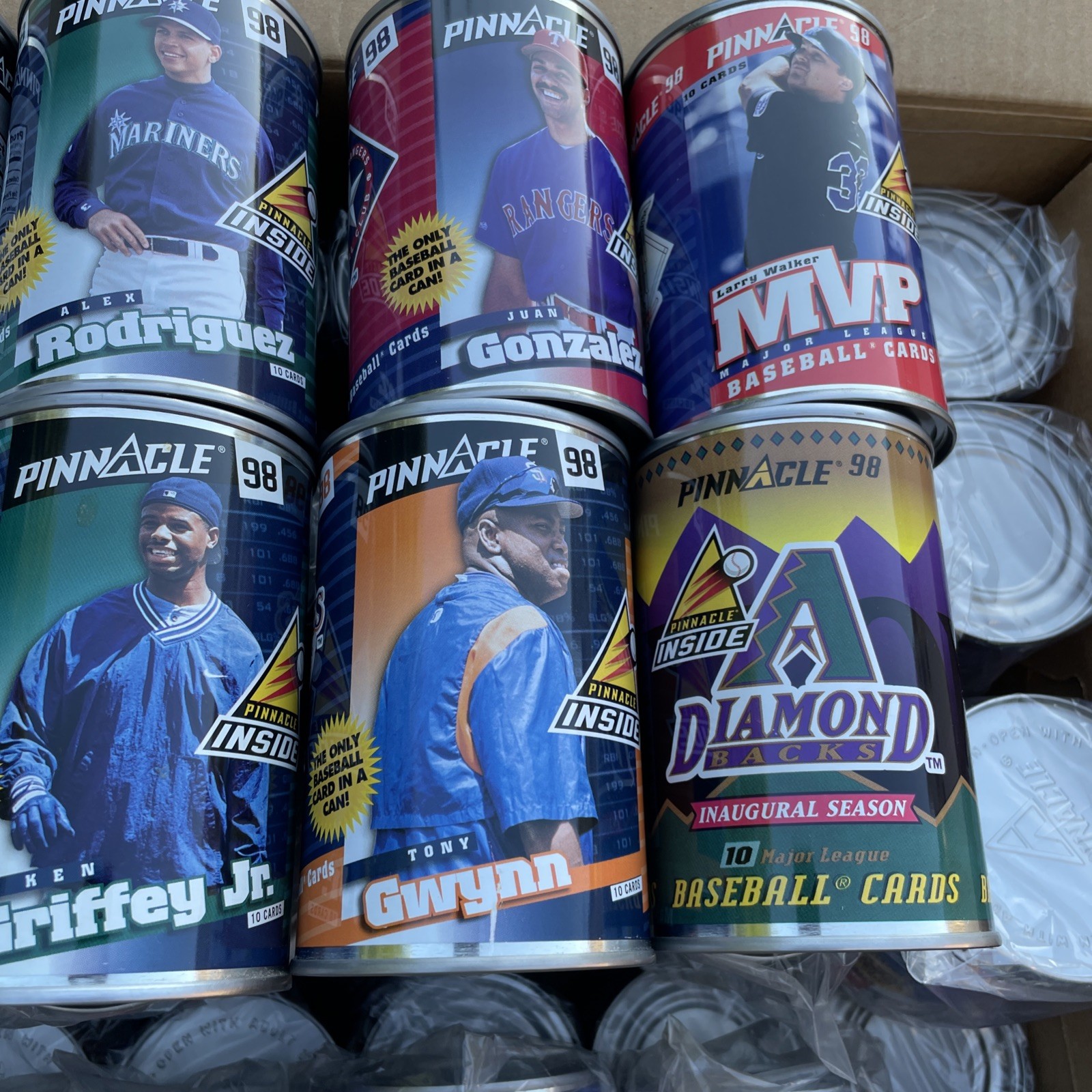 10x – 1998 Pinnacle Inside Baseball Tin Cans Factory Sealed Pack LOT of 10