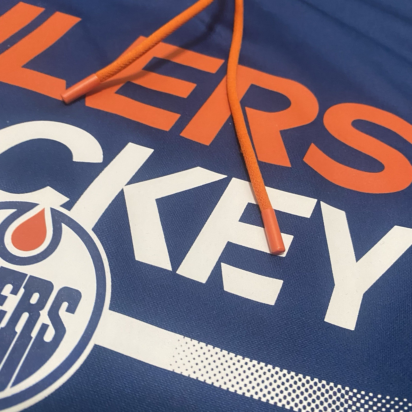 Men’s Edmonton Oilers Fanatics Royal Blue Pro Performance Pullover Size XL NHL