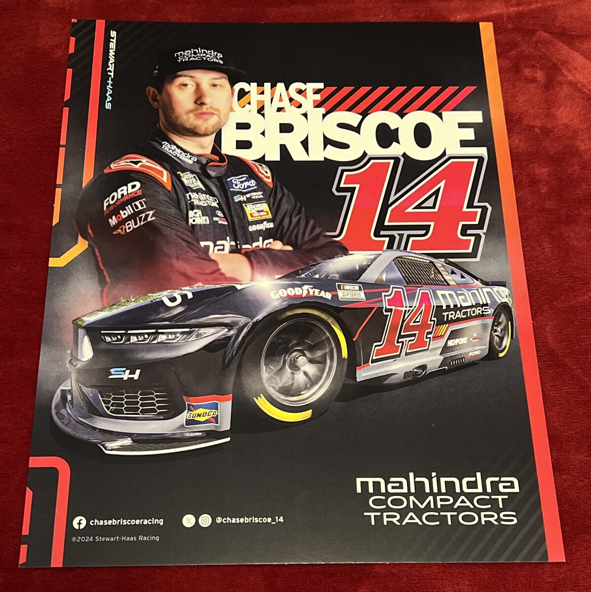 Chase Briscoe 2024 Mahindra Compact Tractors Hero Card