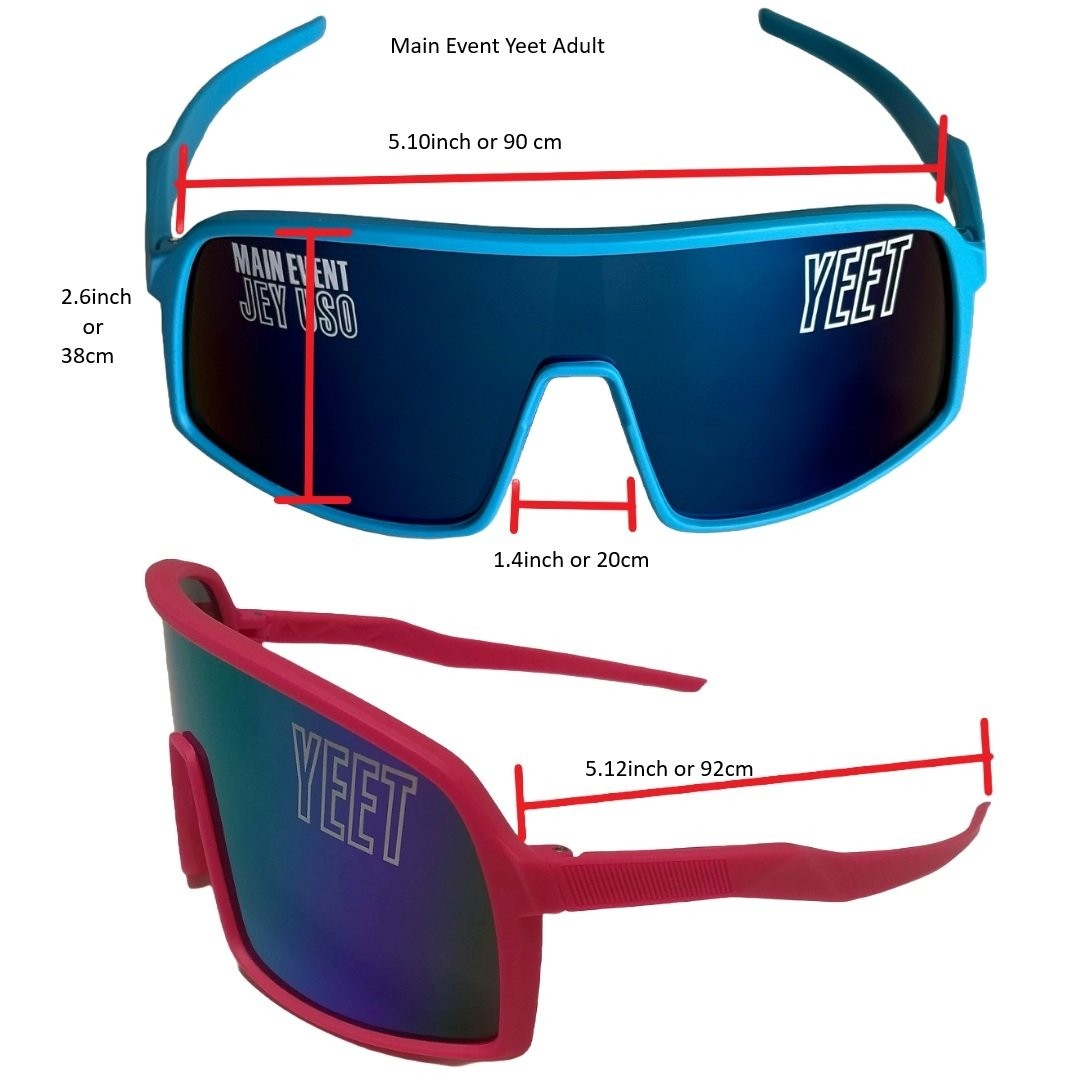 Main Event Jey Uso Yeet Adult Sport Shades Costume Glasses