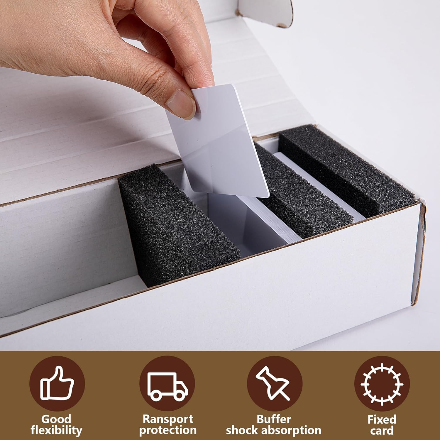 100 Pcs Card Dividers Foam- 40D High Elasticity Sponge Trading Card Dividers- Sh