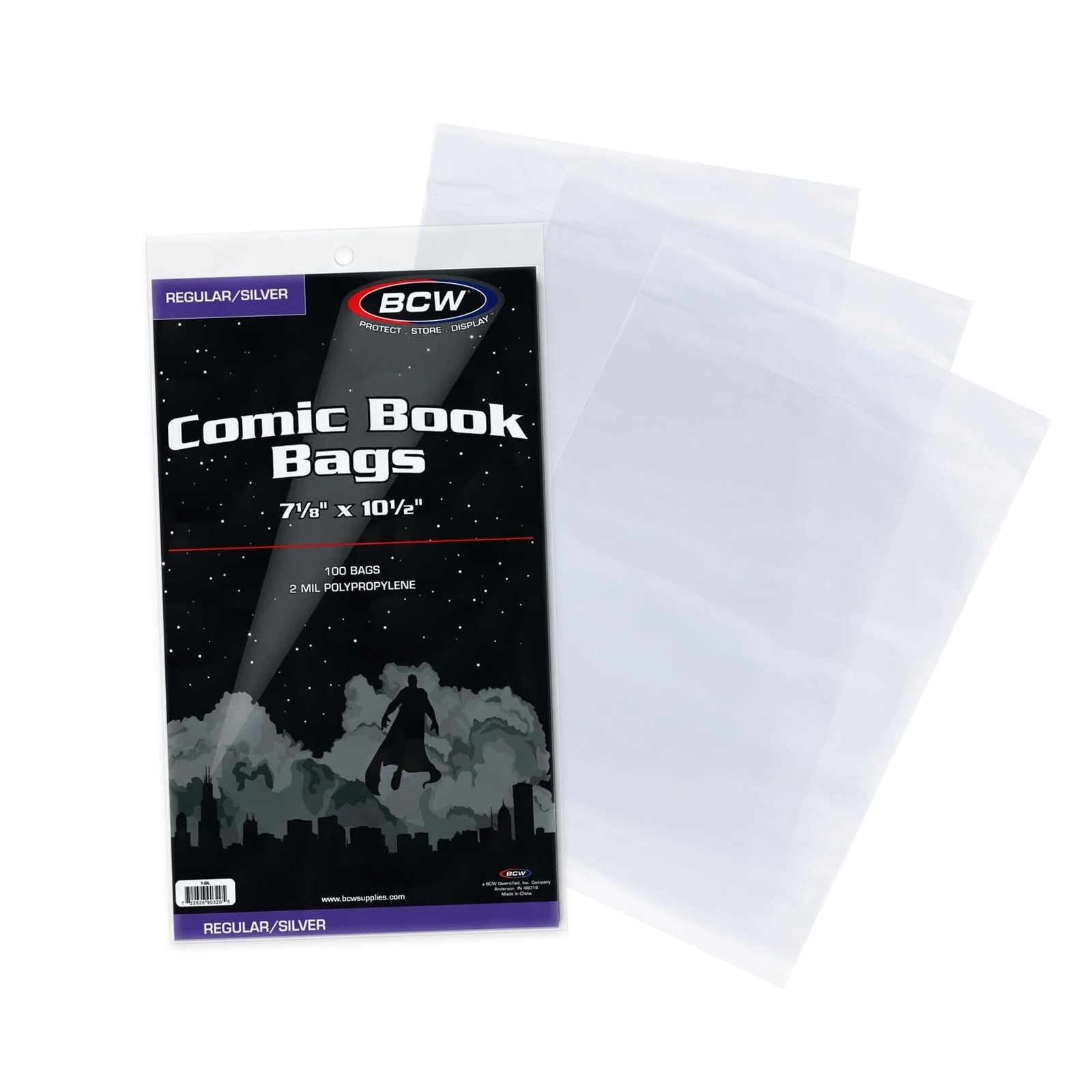 BCW Silver Age Comic Bags (100 Pack) – Acid-Free Archival Comic Book Bags for…