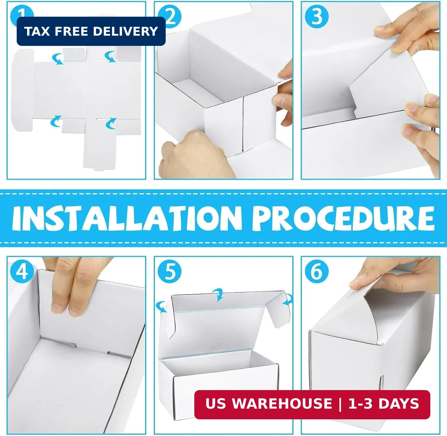 VOKOY Trading Card Storage Box with Dividers, 6 Pack • 400 Count Bulk Card Colle