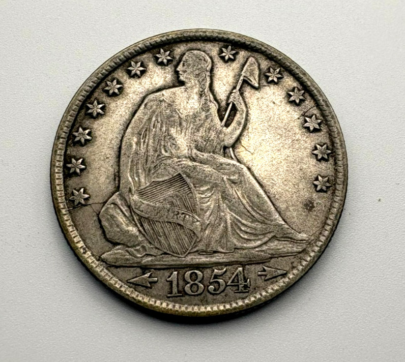Lot of 5 Seated Liberty Half DoIlars 1854-1859 United States