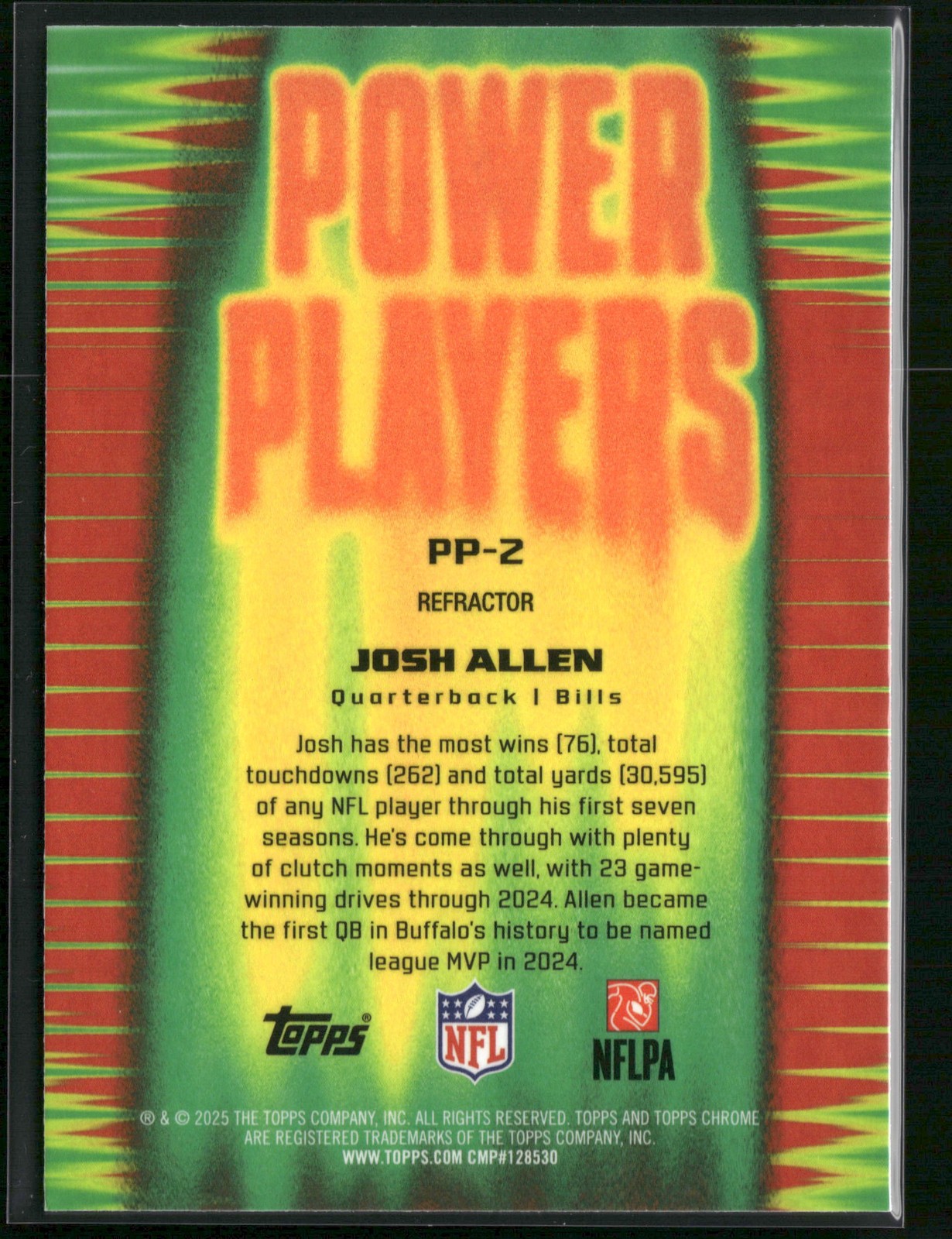 2025 Topps Chrome #PP-2 Josh Allen Power Players
