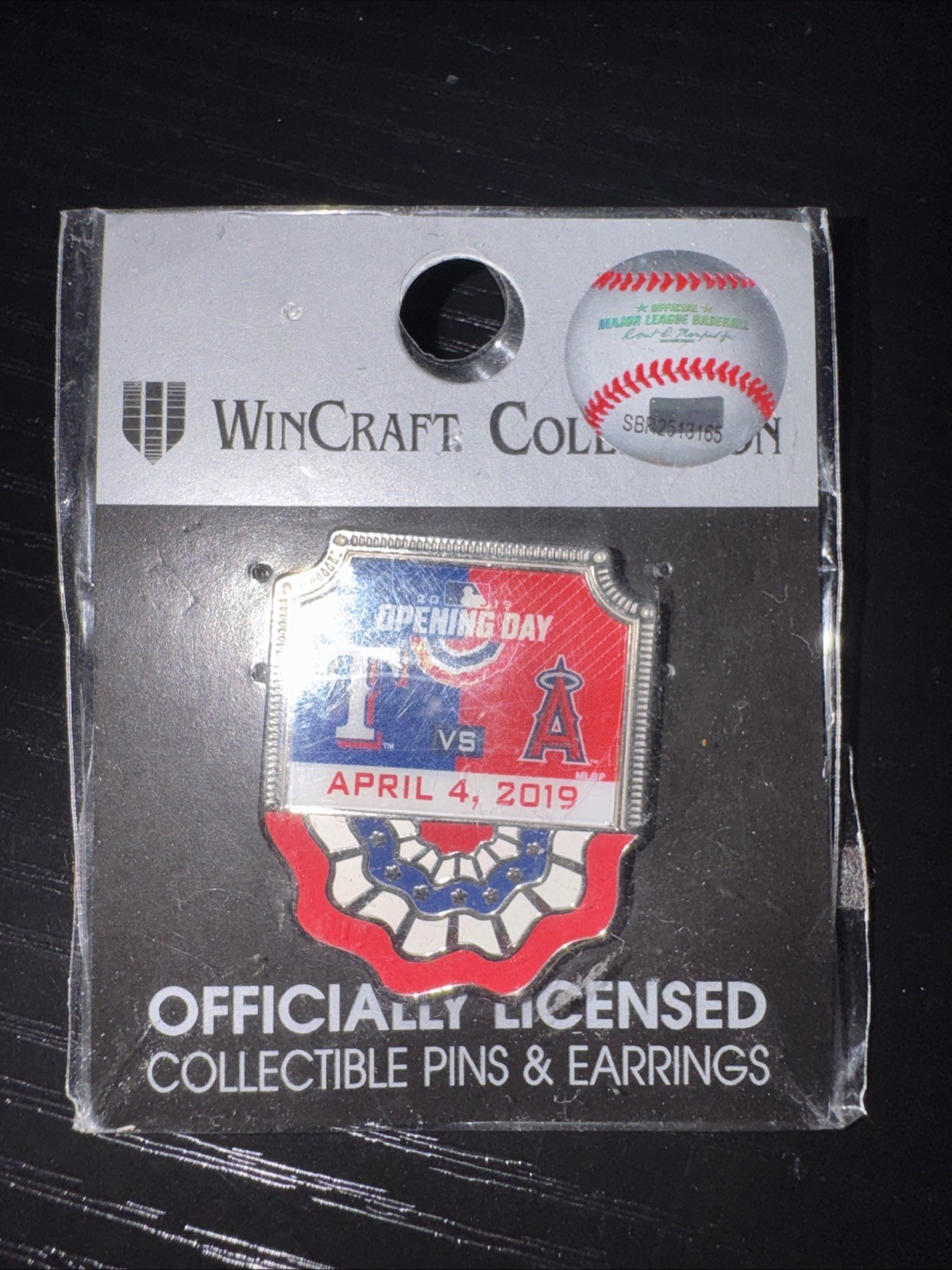 Los Angeles Angels VS Texas Rangers 4/4/19 Game MLB OPENING DAY GAME DAY PIN