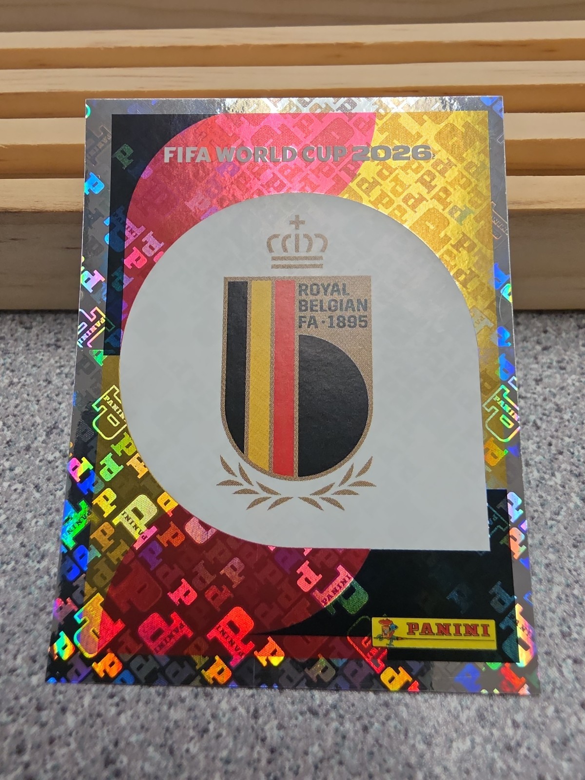 2026 Panini FIFA World Cup Sticker Belgium #BEL1 Emblem Logo Badge Foil
