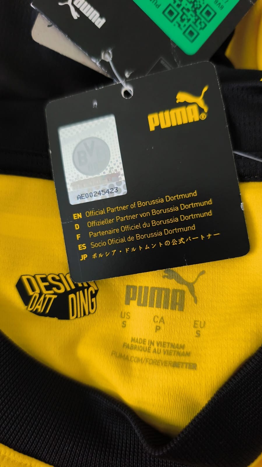 ORIGINAL Borussia Dortmund 2023-24 HOME KIT JERSEY BY PUMA – DRYCELL, S – L – XL