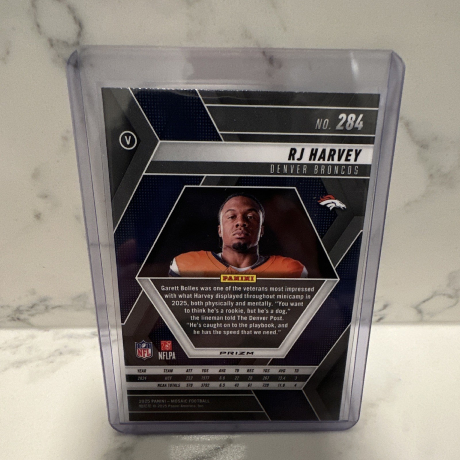 2025 Panini Mosaic Prizm RJ Harvey #284 Genesis Straight From Pack