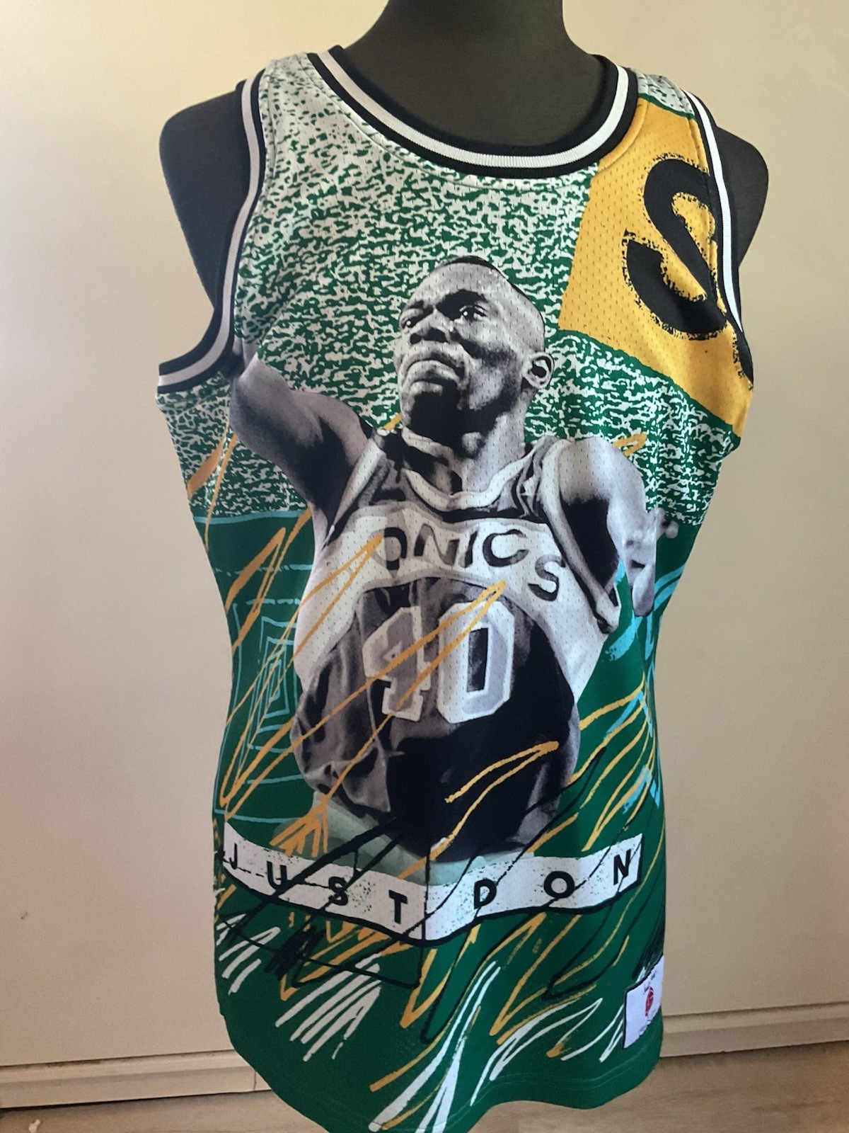 Mitchell & Ness X Just Don Supersonics NBA Jersey Gary Payton Shawn Kemp SZ L