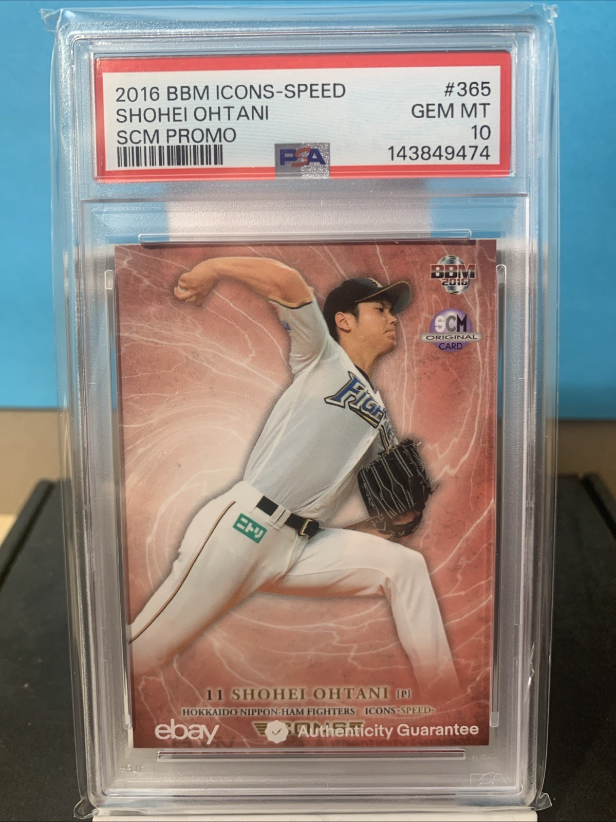 PSA 10 SHOHEI OHTANI #365 2016 BBM ICONS-SPEED SCM PROMO (RC) LOW POP 38