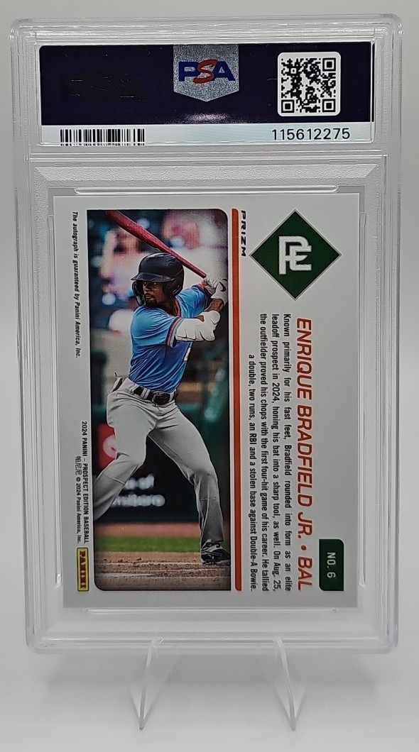 2024 Enrique Bradfield Jr. Gold Pandora FOTL /3 Auto 1/3 PSA 9 Baltimore Orioles