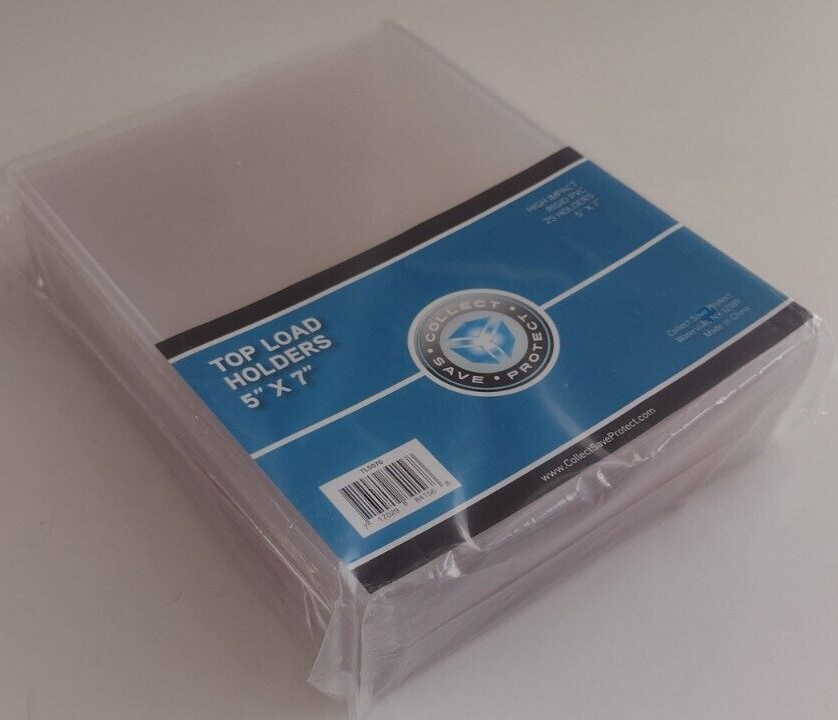 (25) CSP 5×7 Rigid Top Load Protector New NIP High Impact