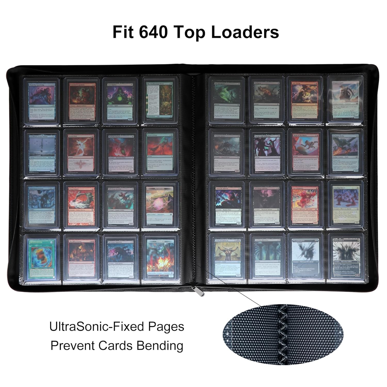 Large Capacity 16 Pocket Top Loader Binder Organizer Storage for 640 Top Loaders