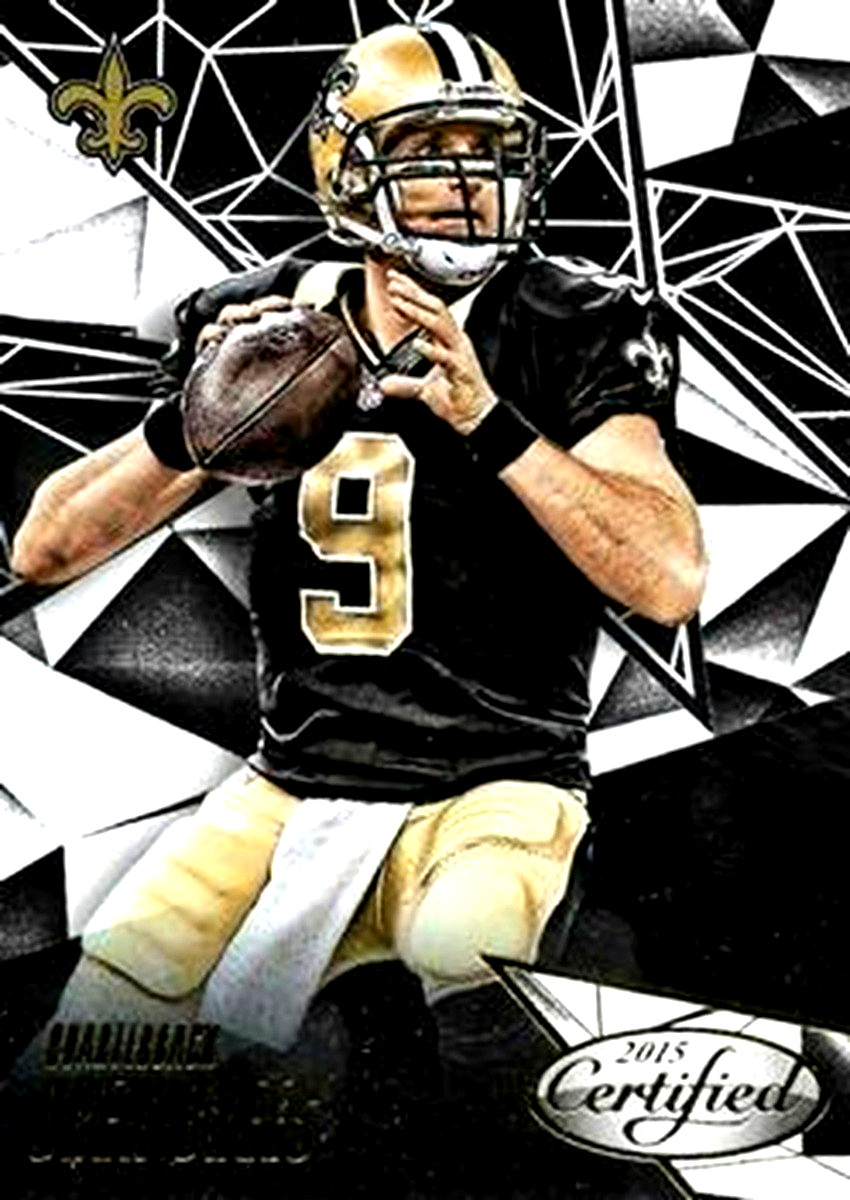 2015 Certified #98 Drew Brees New Orleans Saints HOF