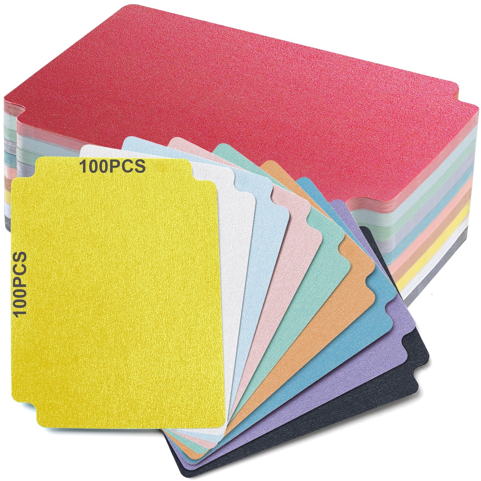 Trading Card Dividers, Multicolor 100-Pack Paper Card Dividers for MTG, TCG, …