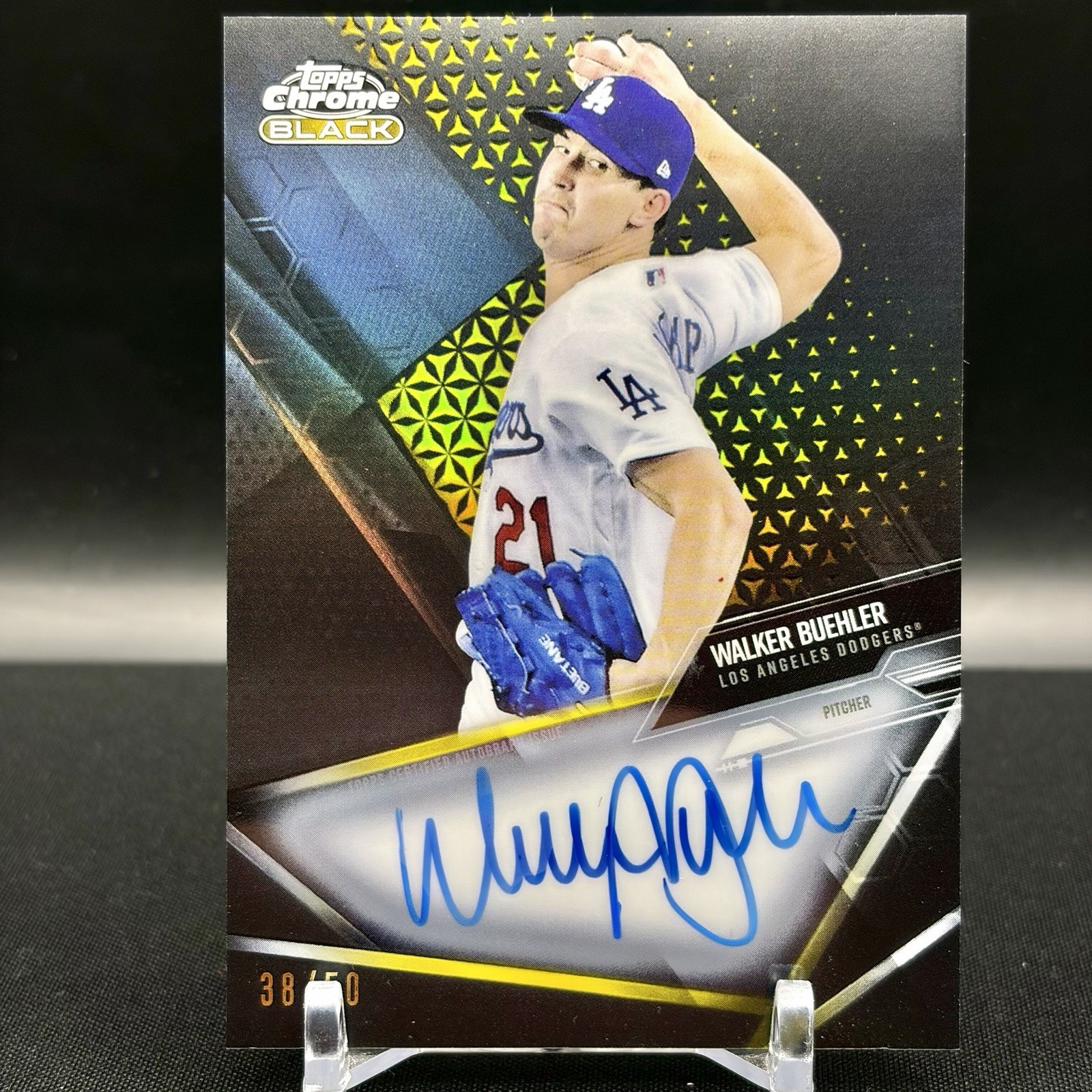 2021 Topps Chrome Black #CBA-WBU Auto Walker Buehler Gold /50 LA Dodgers