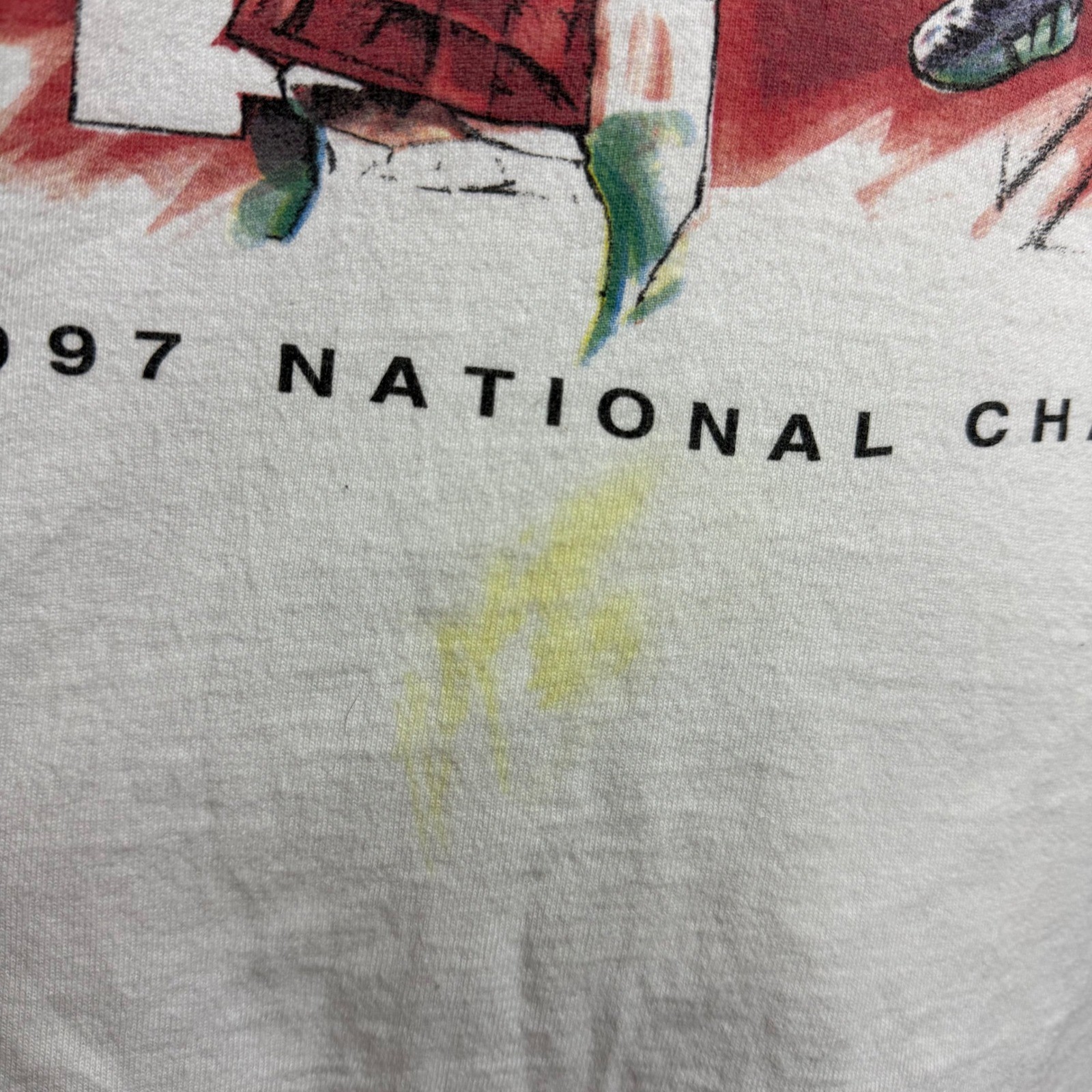 Vintage Nebraska Huskers 1997 National Champions Scott Frost T Shirt Sz Large