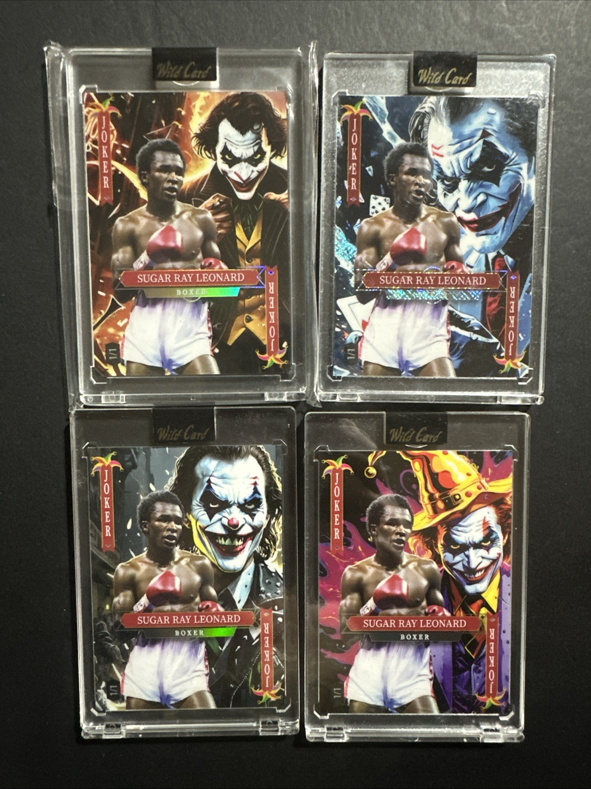 Sugar Ray Leonard True 1/1 -Six 1/1 -Holiday Jokers-10card -See Pics For Details