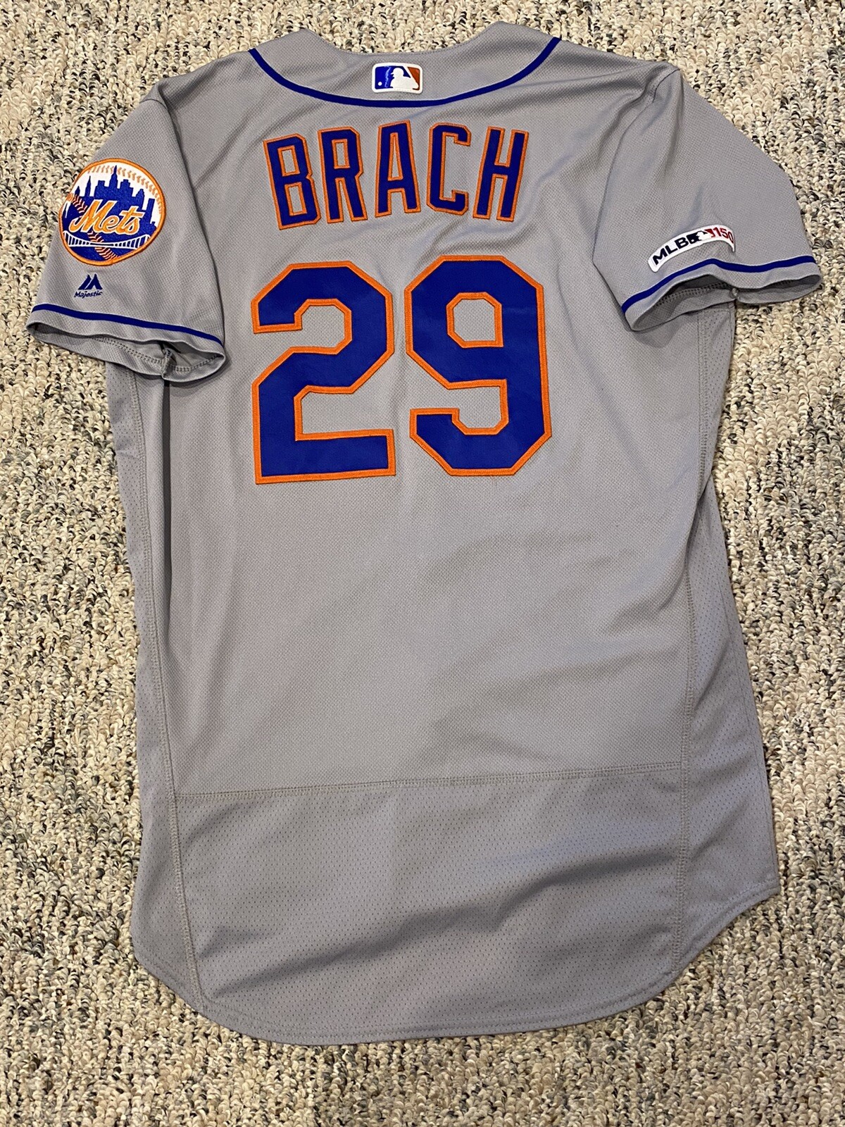 GAME-USED METS JERSEY – Brad Brach Pitched 0.2 Innings With K In This Jersey!