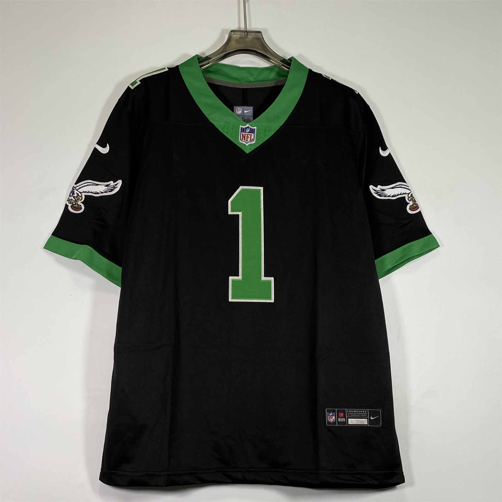 Jalen Hurts #1 Jersey, Black, Embroidered