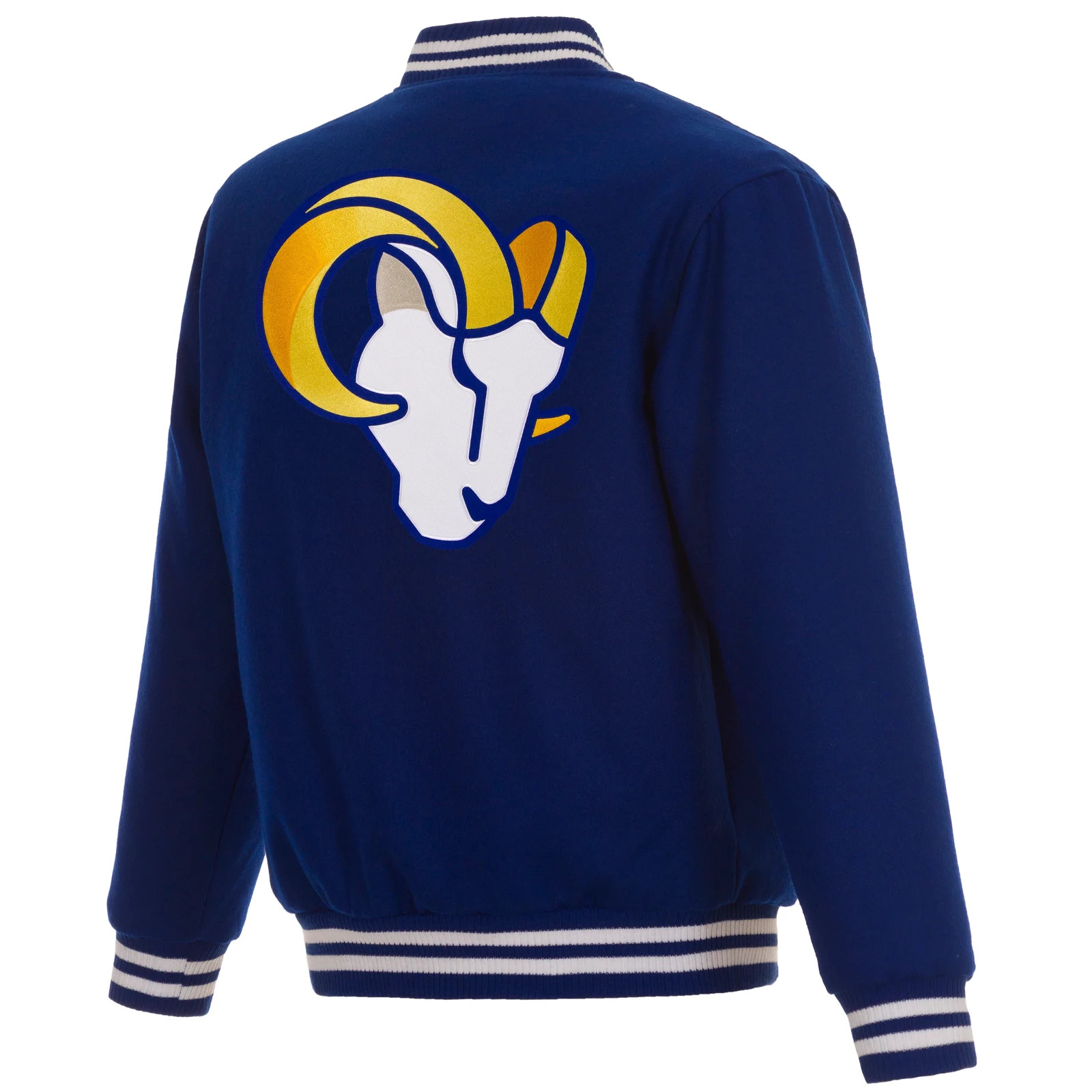 JH Design Los Angeles Rams All Wool Jacket Nylon Lining & Embroidered Logo