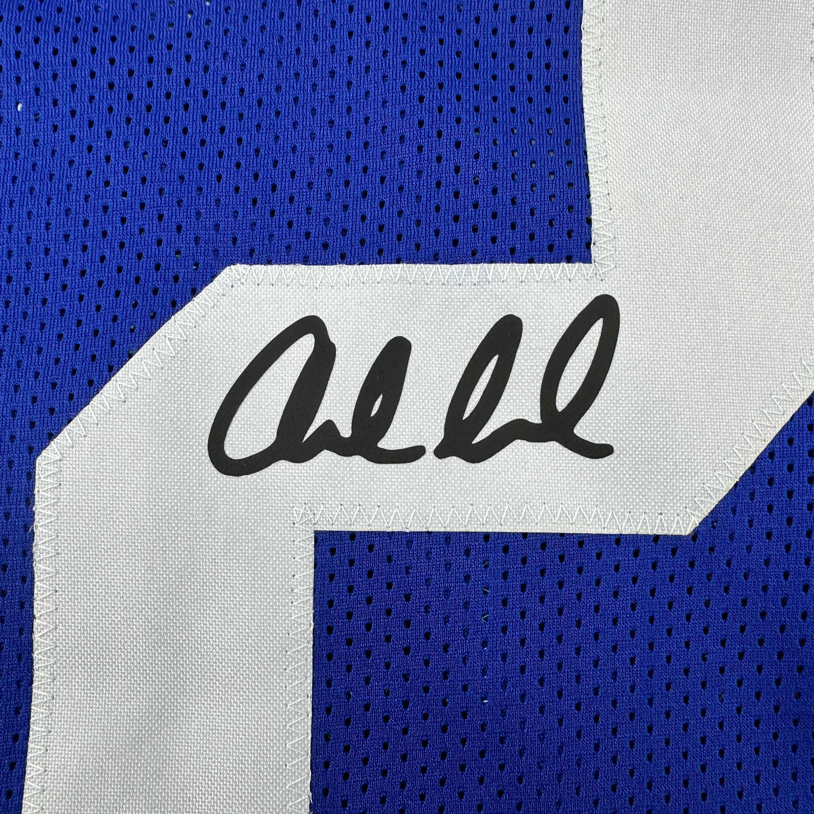 Framed Facsimile Autographed Andrew Luck 35×39 Indianapolis Blue Reprint Jersey