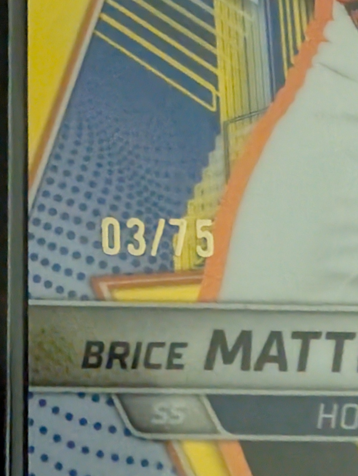 2025 Bowman’s Best – Top Prospects Brice Matthews #TP-18 Yellow Refractor 3/75
