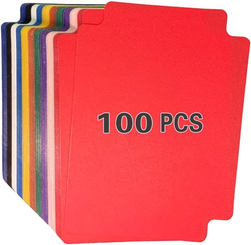 Trading Card Dividers 100 Pieces Multicolor Card Dividers with Tabs Plastic Card