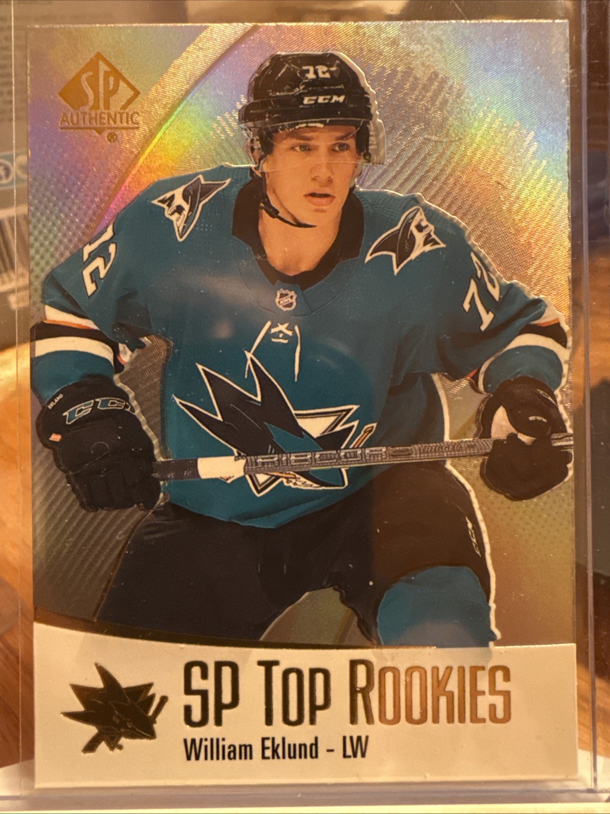 21-22 2021-22 SP Authentic Top Rookies #TR-9 William Eklund – San Jose Sharks