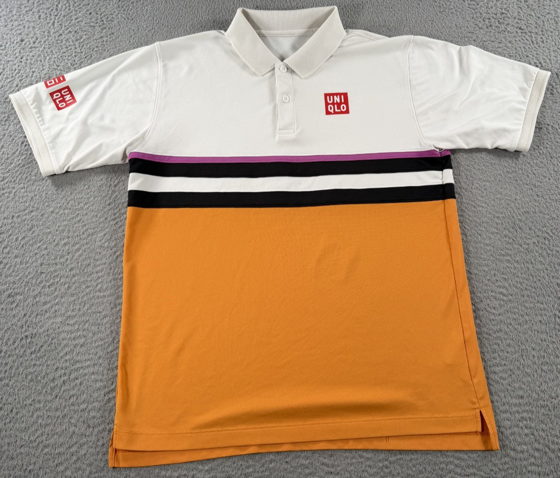 Uniqlo Kei Nishikori French Open 2019 Polo Shirt Mens Large Tennis Colorblock