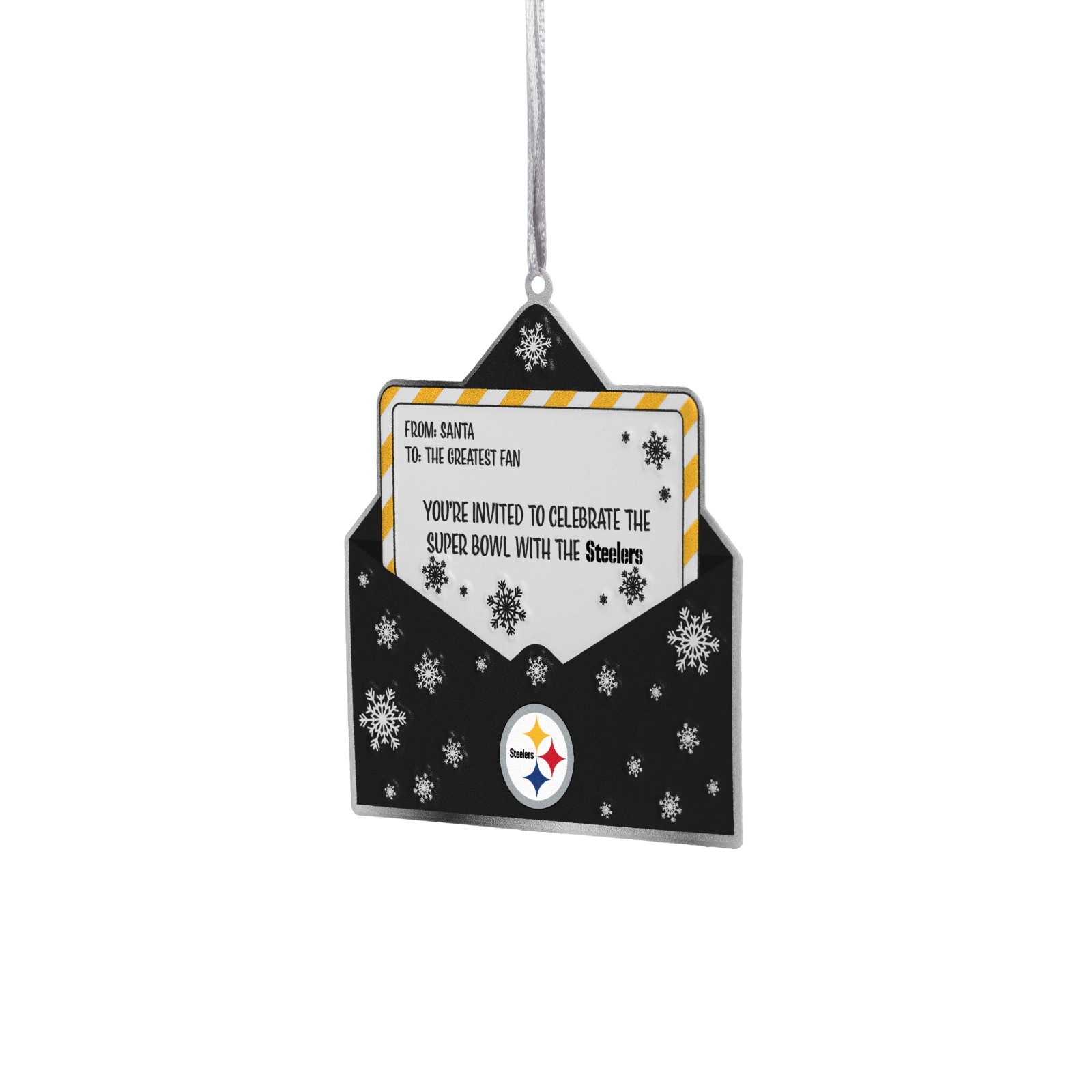 Pittsburgh Steelers Christmas Tree Ornament – Super Bowl Invitation From Santa
