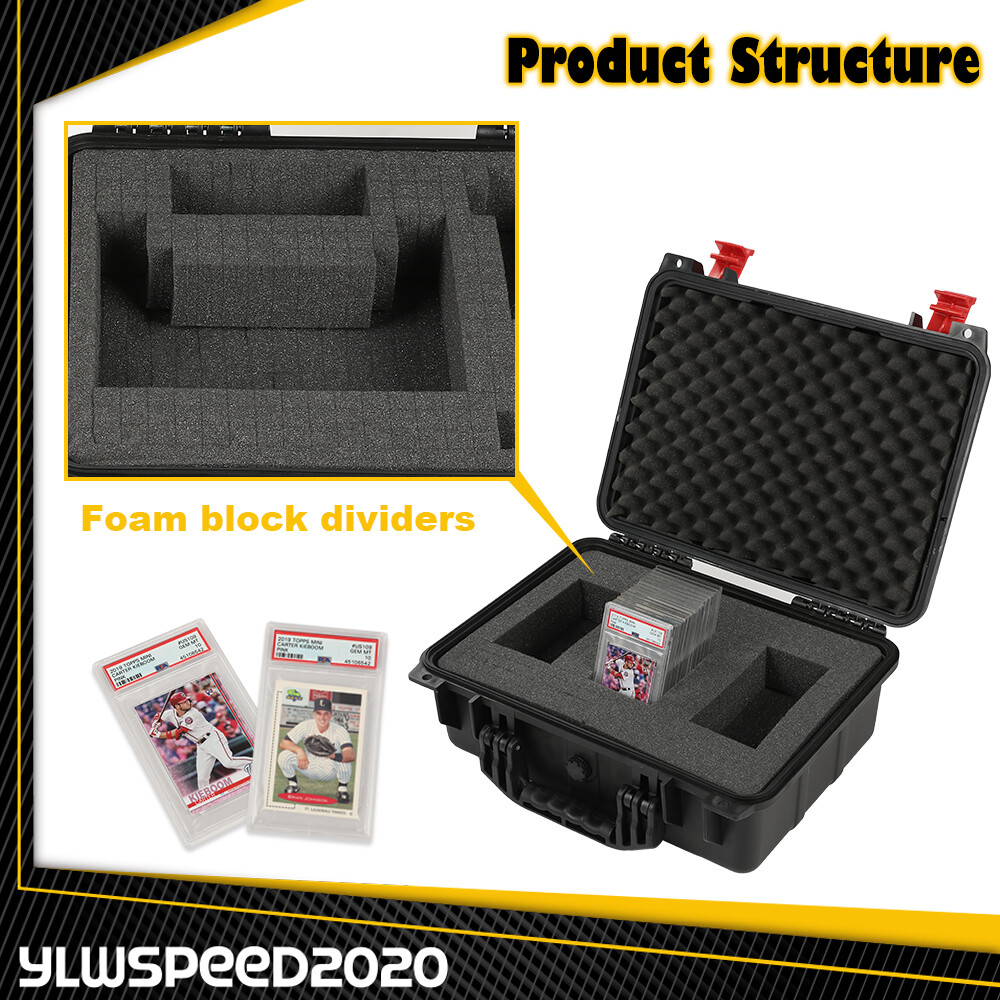 150 Weatherproof Graded Card Storage Box Heavy Duty Case Slab Holder & Protector