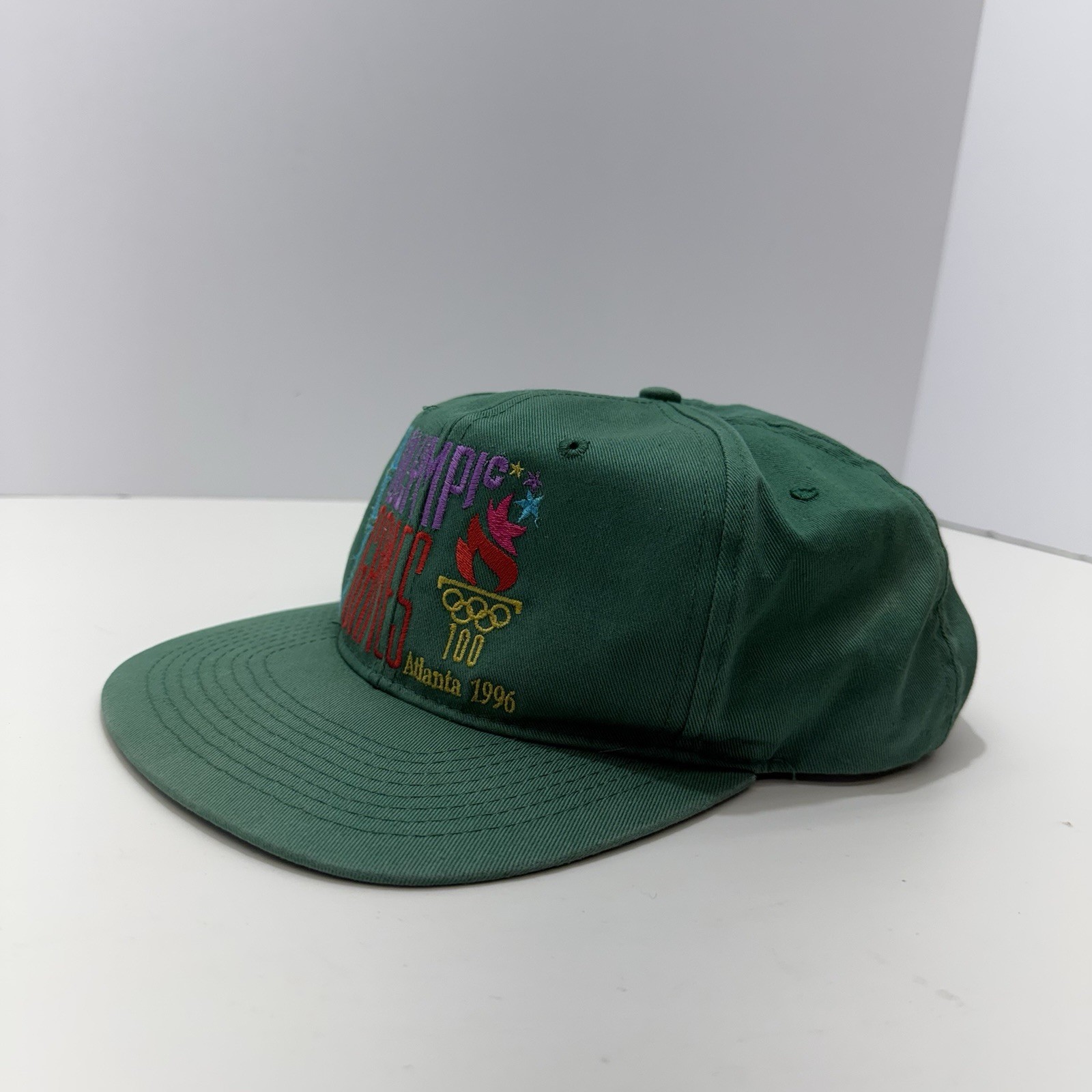 1996 Atlanta Olympics XXVI Snapback Hat Green Vintage
