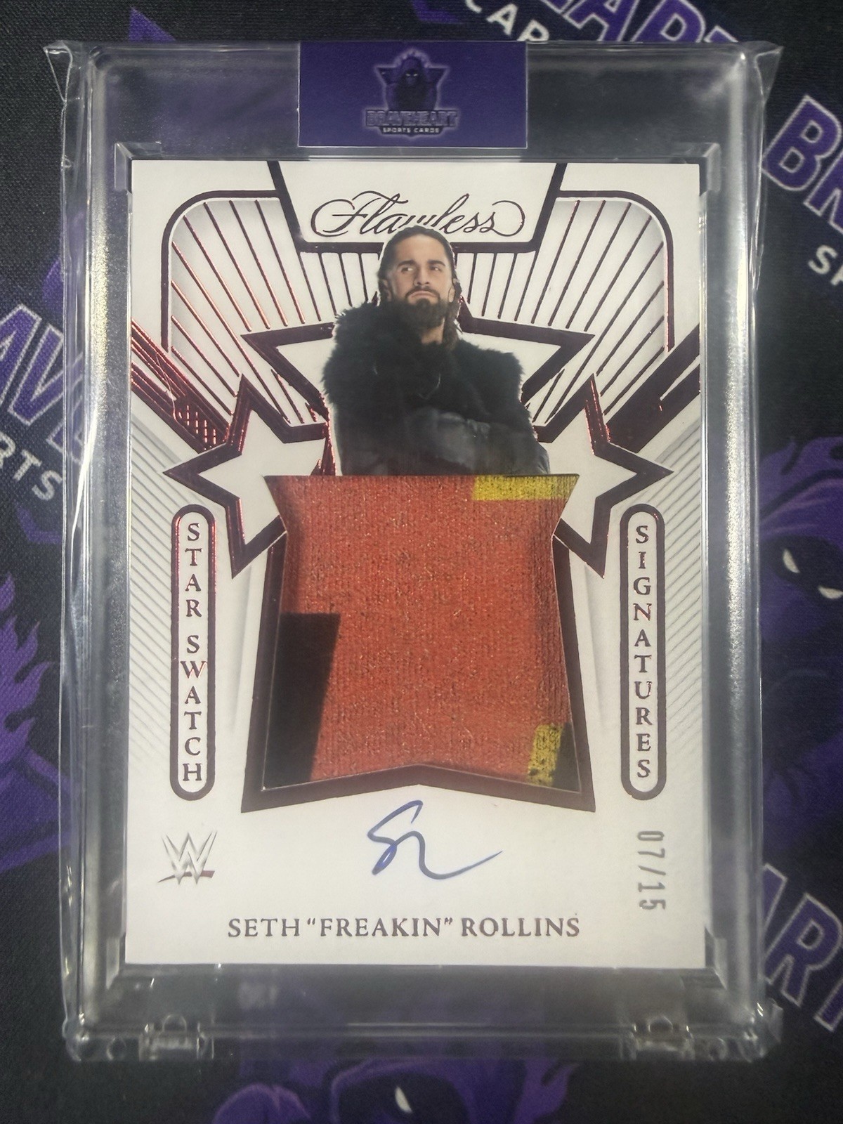 2024 Panini Flawless WWE Seth Rollins Star Swatch Signatures #7/15
