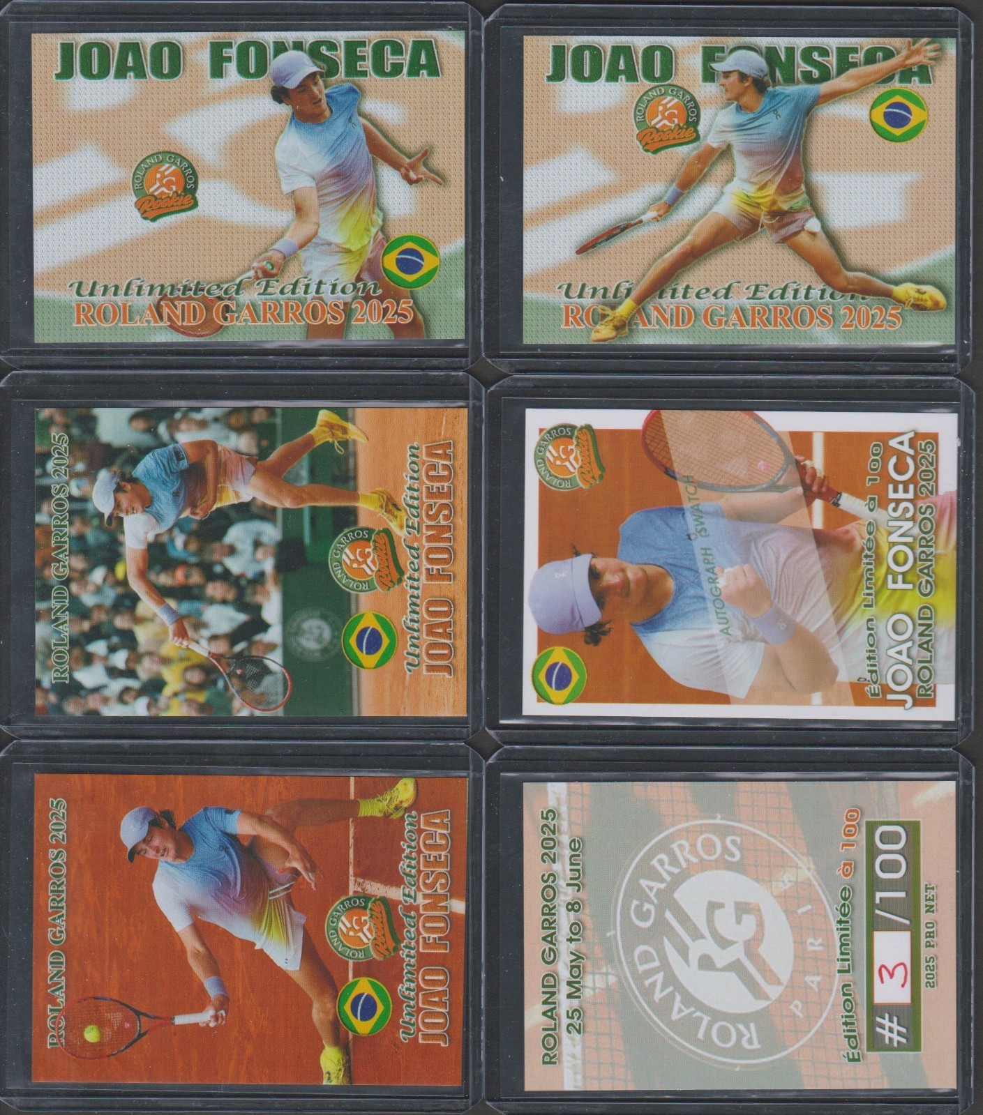 Pop 1 JOAO FONSECA 2025 FRENCH OPEN RG ROOKIE Tennis card CG/PSA/BGS 10 GEM