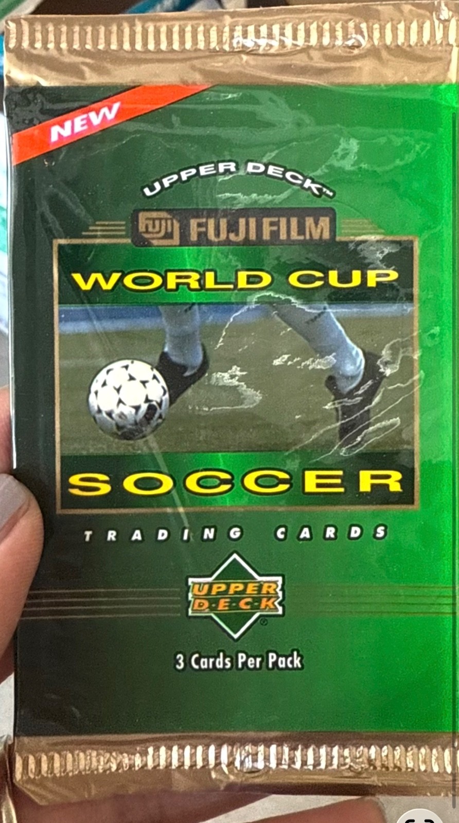 Lot of 5 Sealed Vintage Upper Deck Fujifilm World Cup Soccer Trading Card Packs