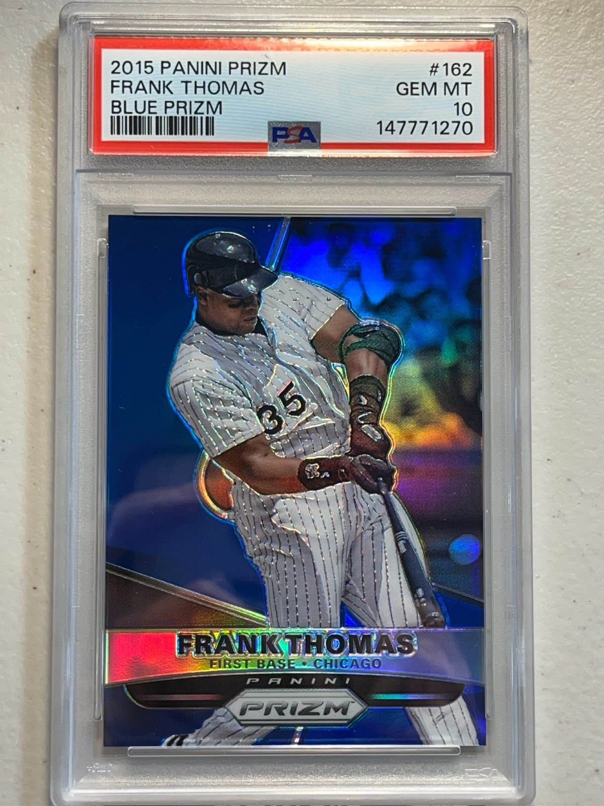 Frank Thomas PSA 10 Pop 1 2014 Panini Prizm /75 Blue Parallel #162 Gem White Sox