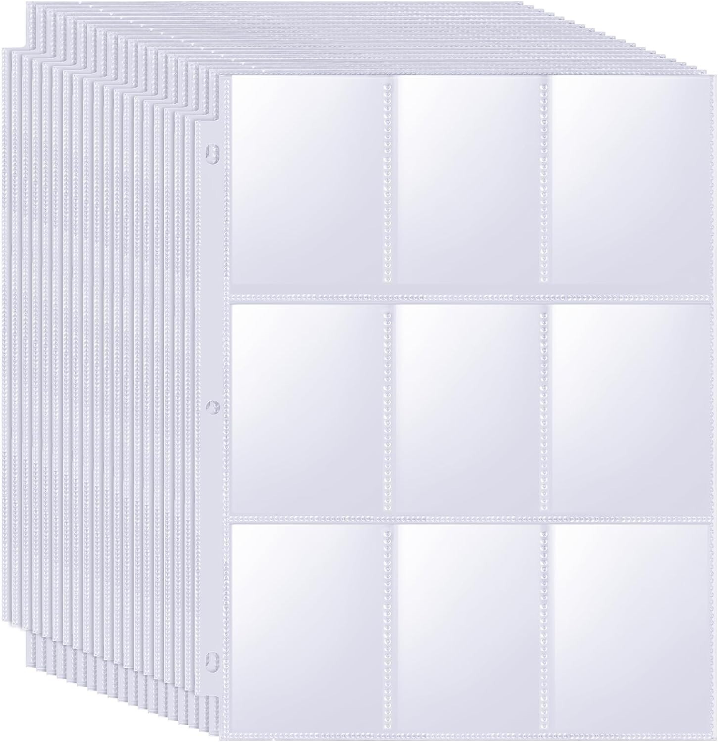 540 Pockets Card Sleeves Binder Sheets Baseball Card Sleeves Pages for 3 Ring…