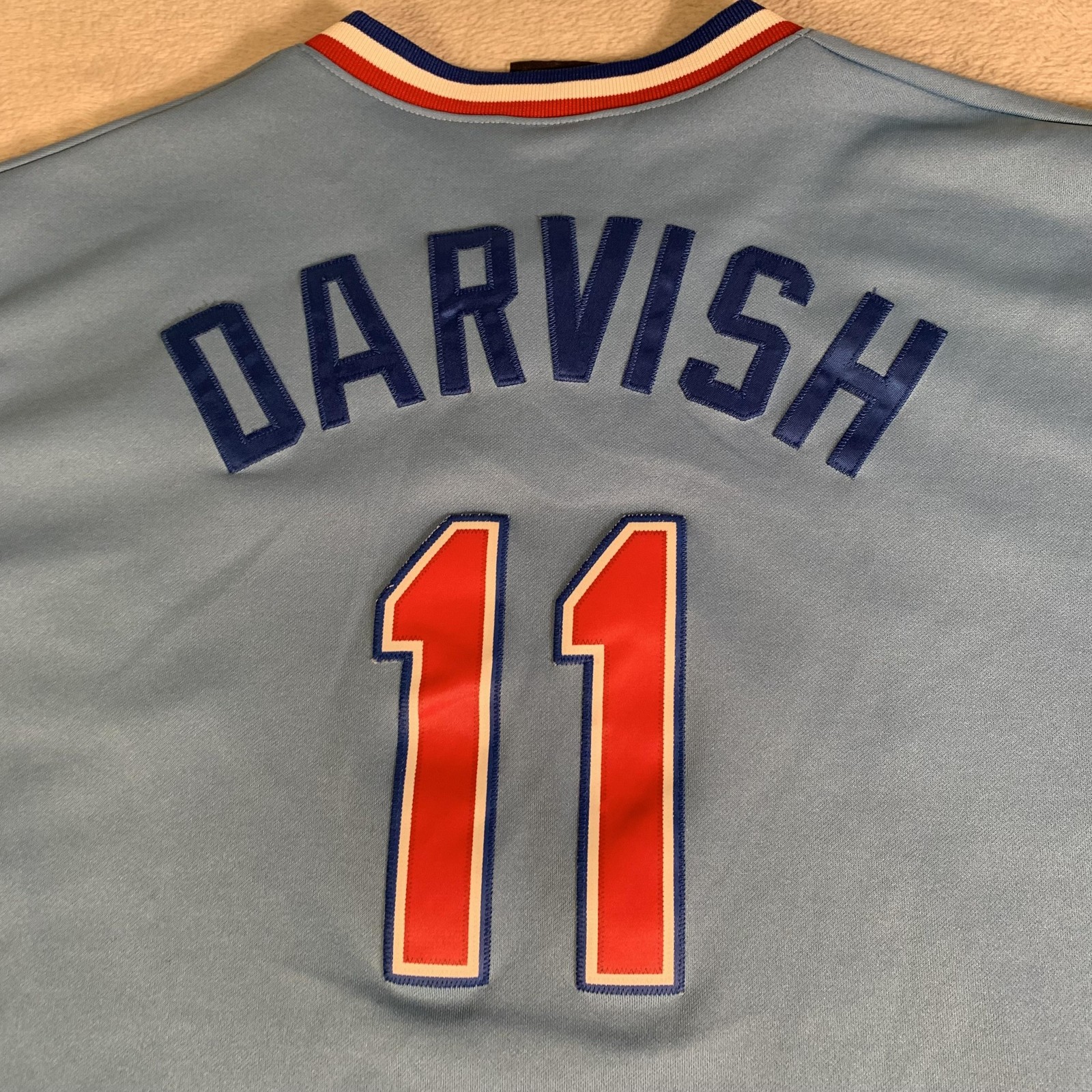Texas Rangers Jersey Mens XL Blue MLB Stitched Majestic Throwback Yu Darvish 11