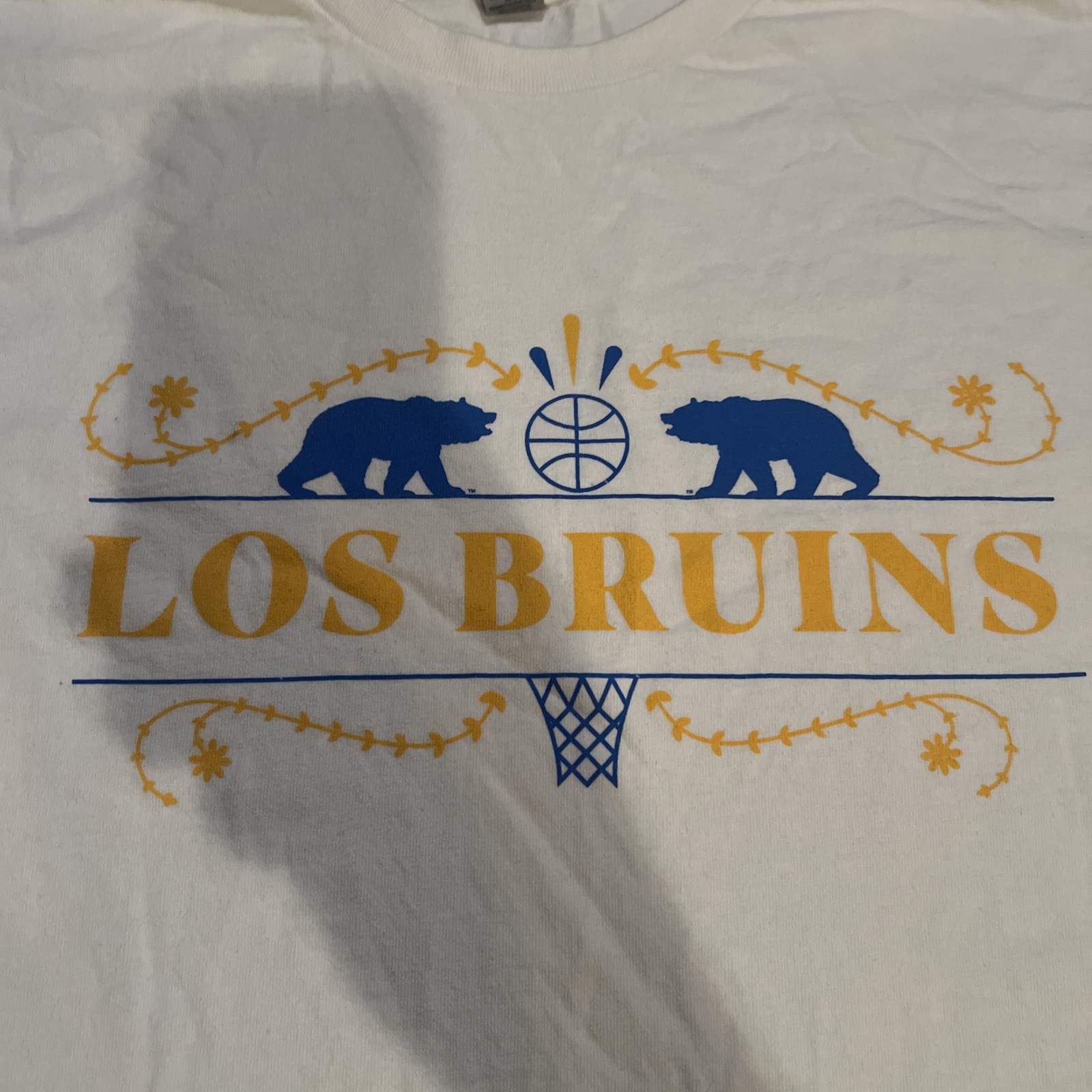 Rare UCLA Bruins Latin Students Los Bruins Football Shirt Large White NCAA New