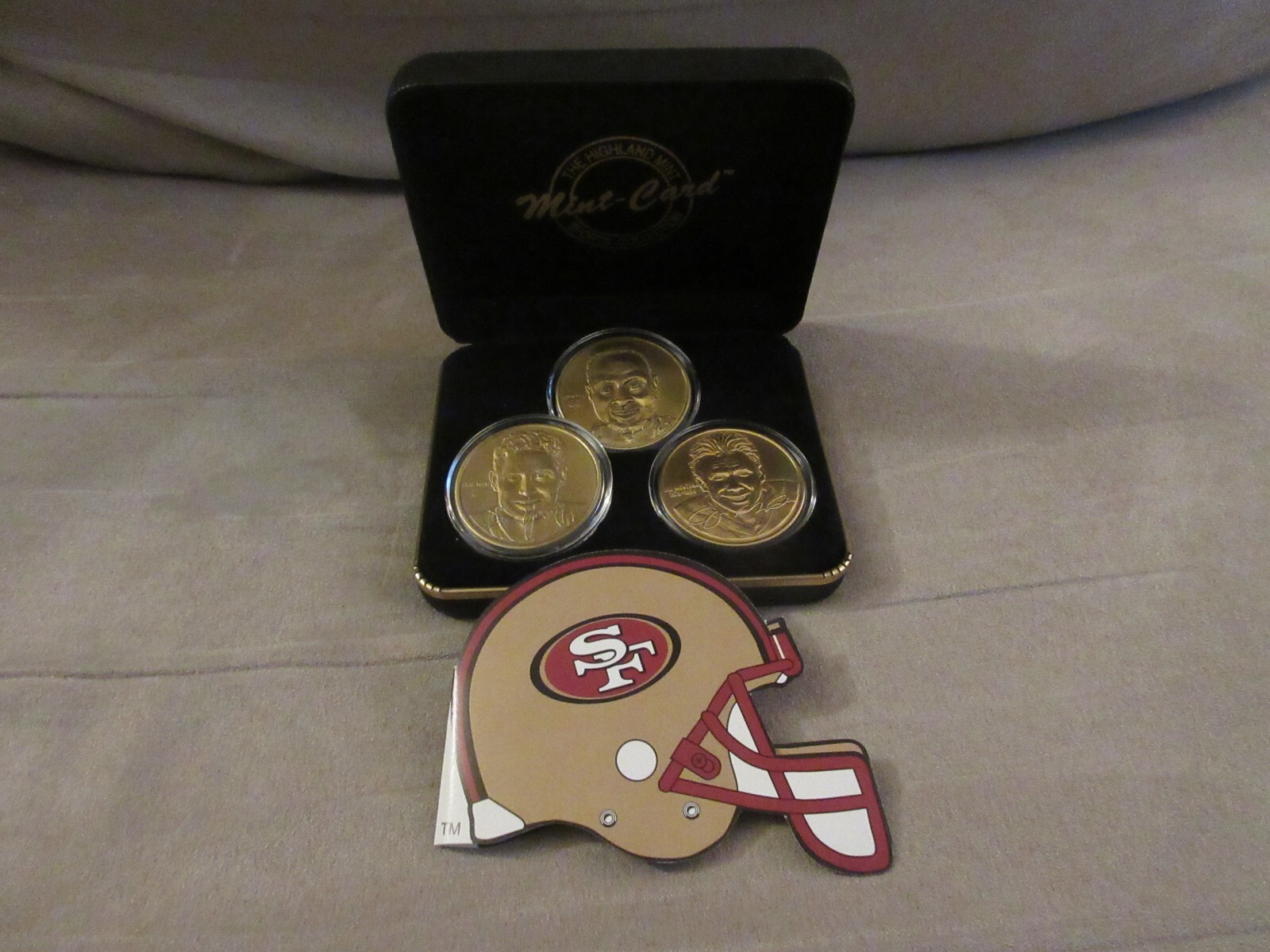 San Francisco 49ers The Highland Mint 3 Set Coins Rice, Young, Montana