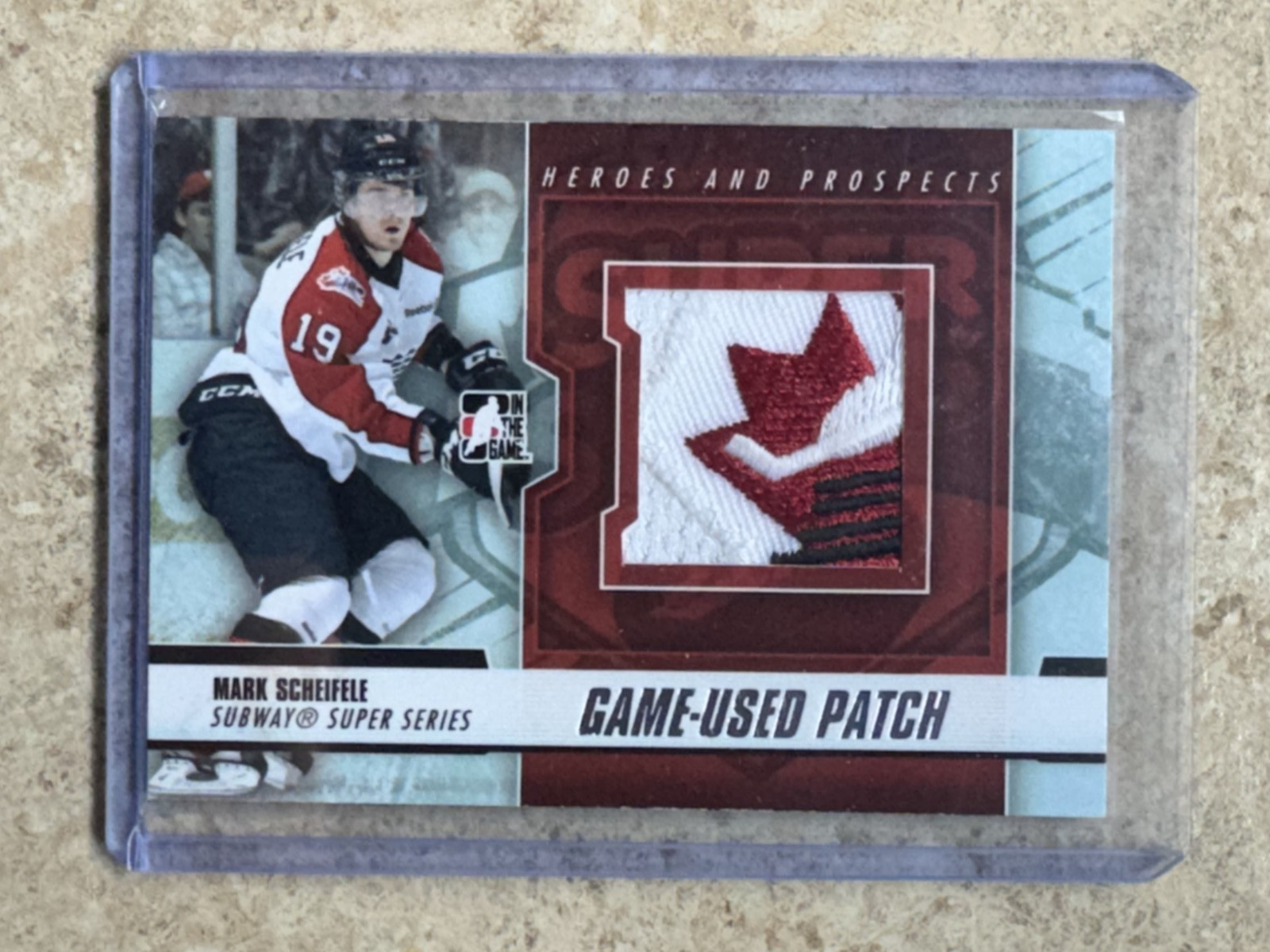 12-13 ITG H&P Heroes Prospects Game-Used Patch MARK SCHEIFELE Silver Version /10