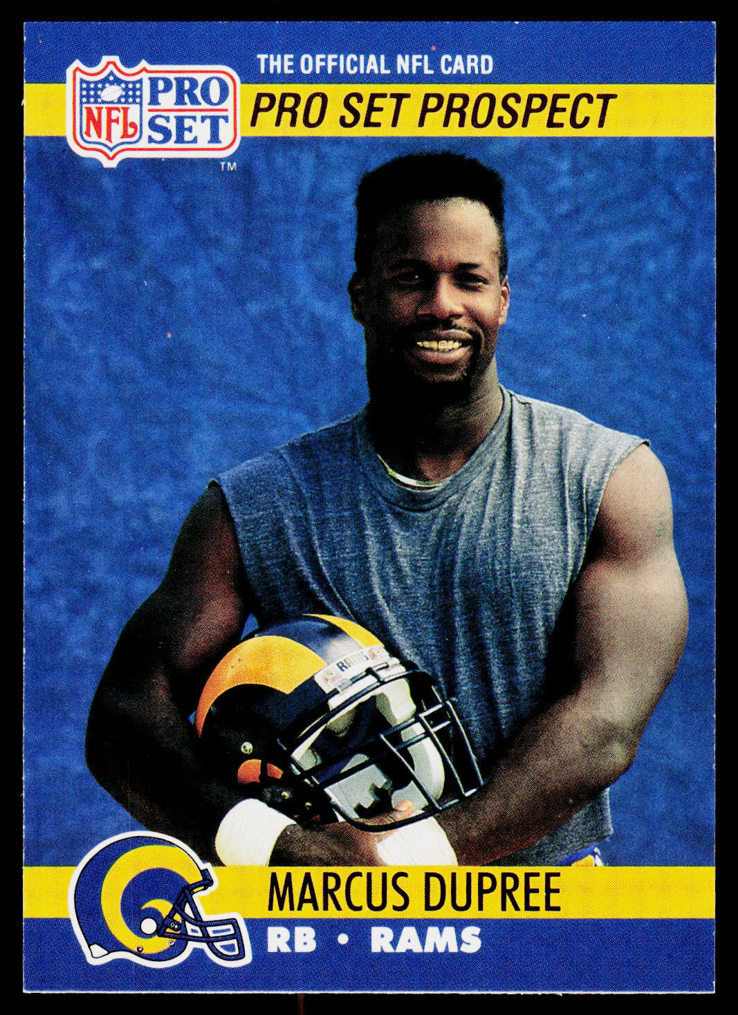 Marcus Dupree, 1990 Pro Set, #762, Los Angeles Rams, RC