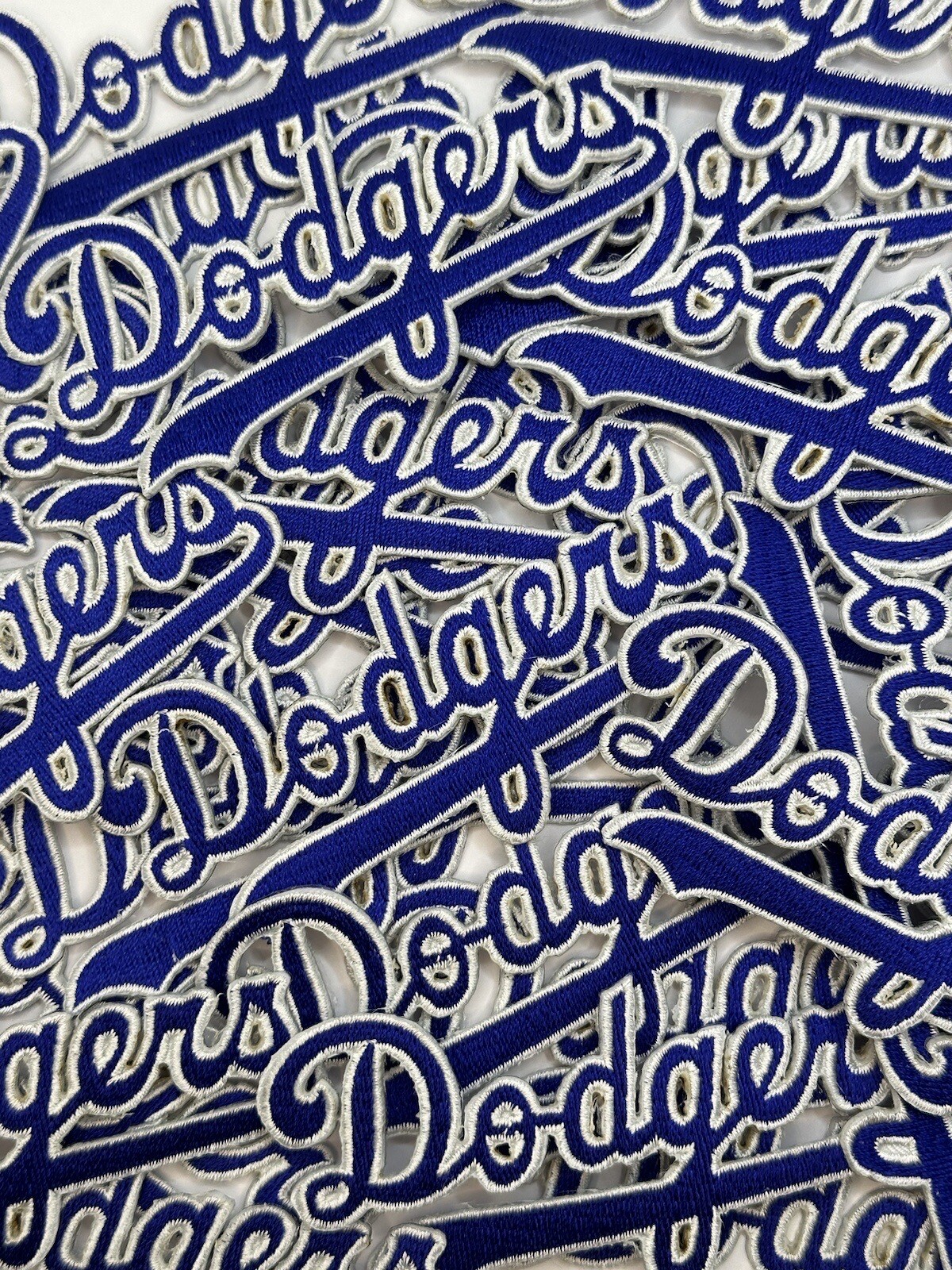 Dodgers Logo Script Patch Embroidered Iron On