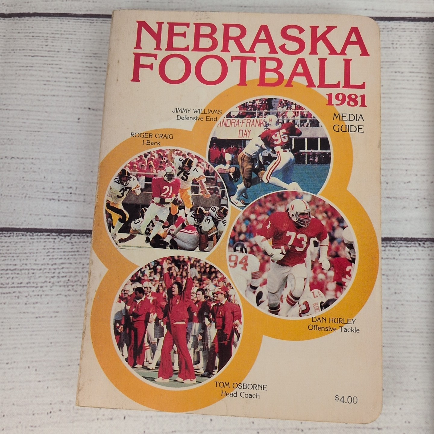 Cornhuskers Books 1981 NEBRASKA FOOTBALL MEDIA GUIDE Unfinished Business Signed